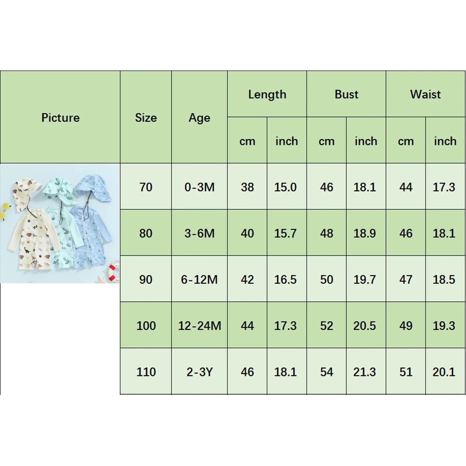 Baby Boy Rash Guard Swimsuit Set with Hat