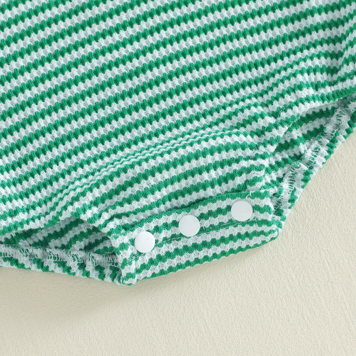 Baby Boy's Striped Golf Themed Embroidered Romper