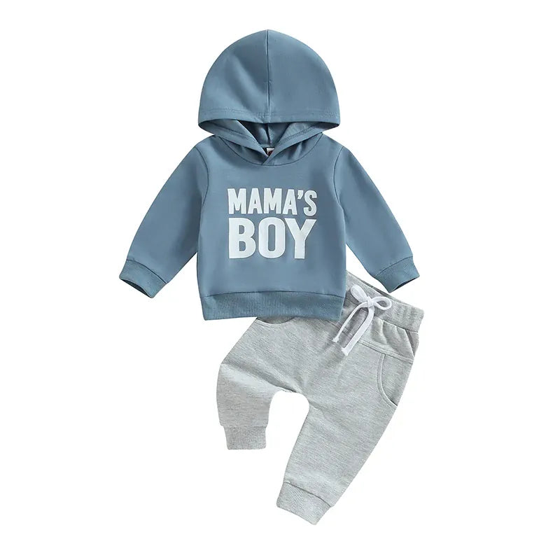 Baby Boys Letter Print Hoodie & Jogger Pants 2-Piece Set