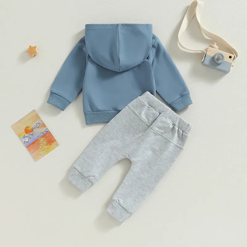 Baby Boys Letter Print Hoodie & Jogger Pants 2-Piece Set