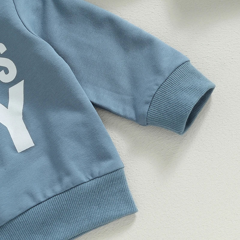 Baby Boys Letter Print Hoodie & Jogger Pants 2-Piece Set