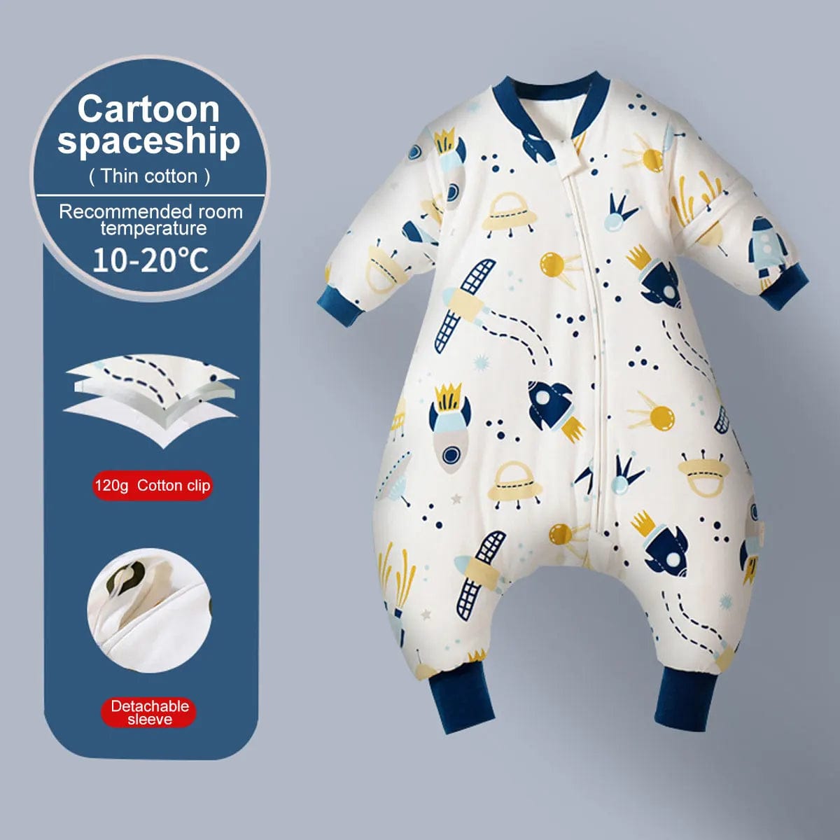 SpaceShip-2 / 1-3T Baby Cartoon Split-legged Sleepsacks