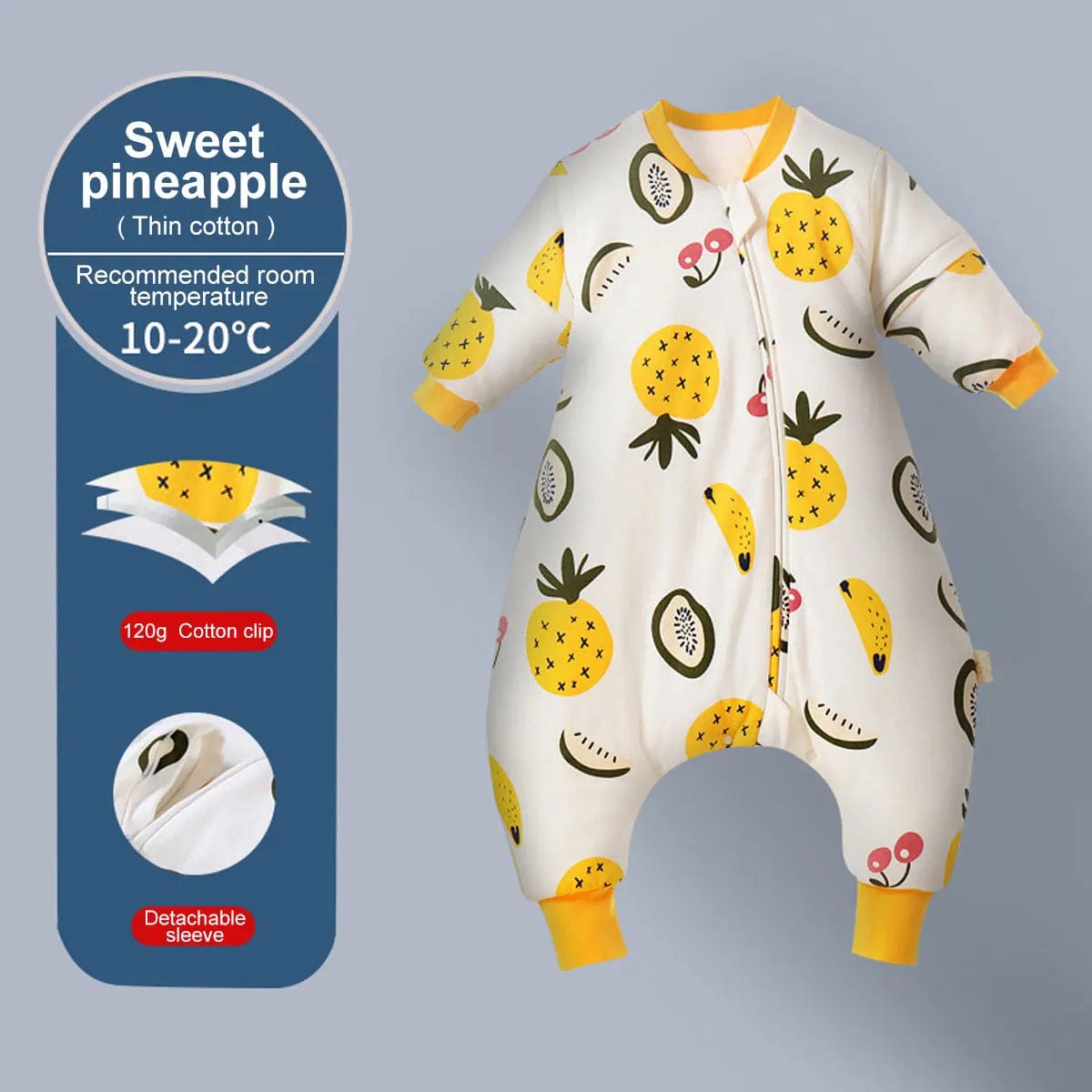 Pineapple-2 / 1-3T Baby Cartoon Split-legged Sleepsacks