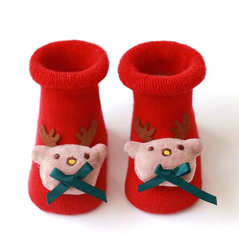 Deer / 0-1T Baby Christmas Non-Slip Socks