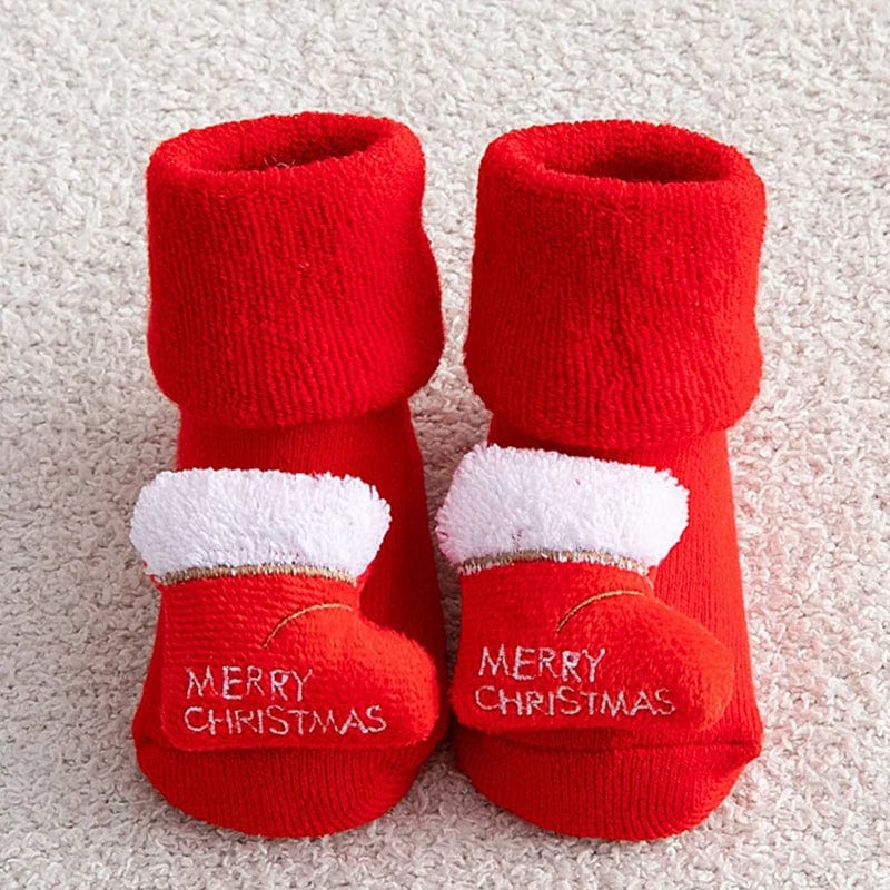 Santa socks / 0-1T Baby Christmas Non-Slip Socks