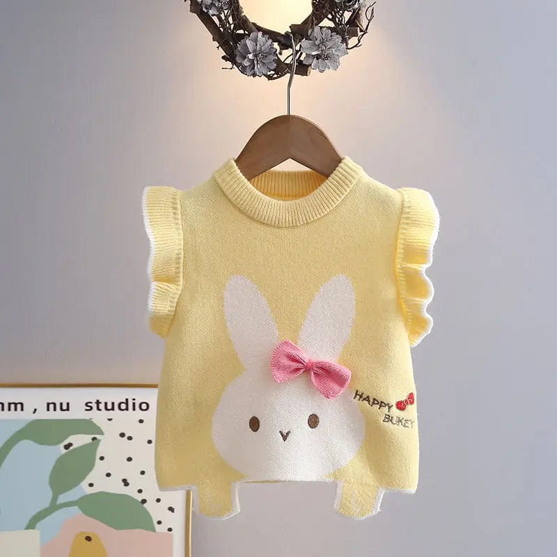 Yellow / 12M Baby Cute Knitted Vest