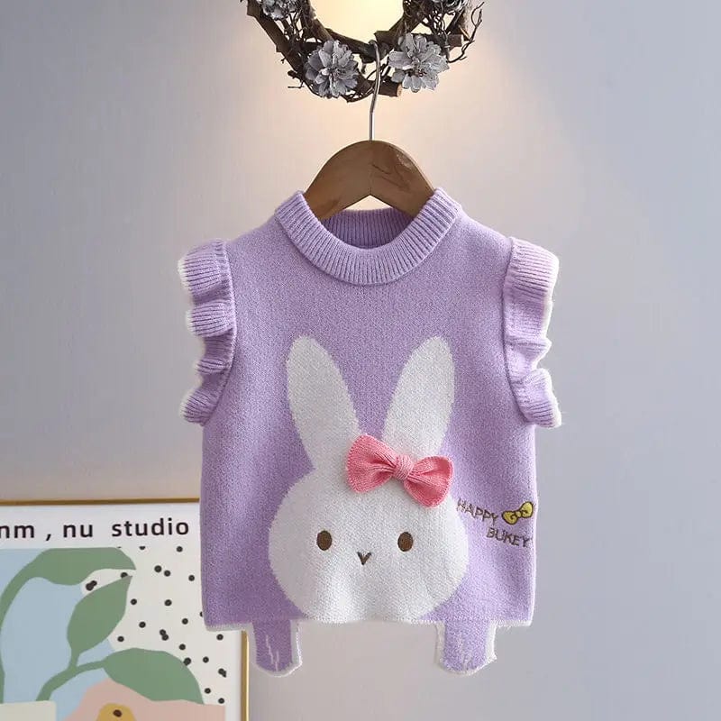 Lavender / 12M Baby Cute Knitted Vest