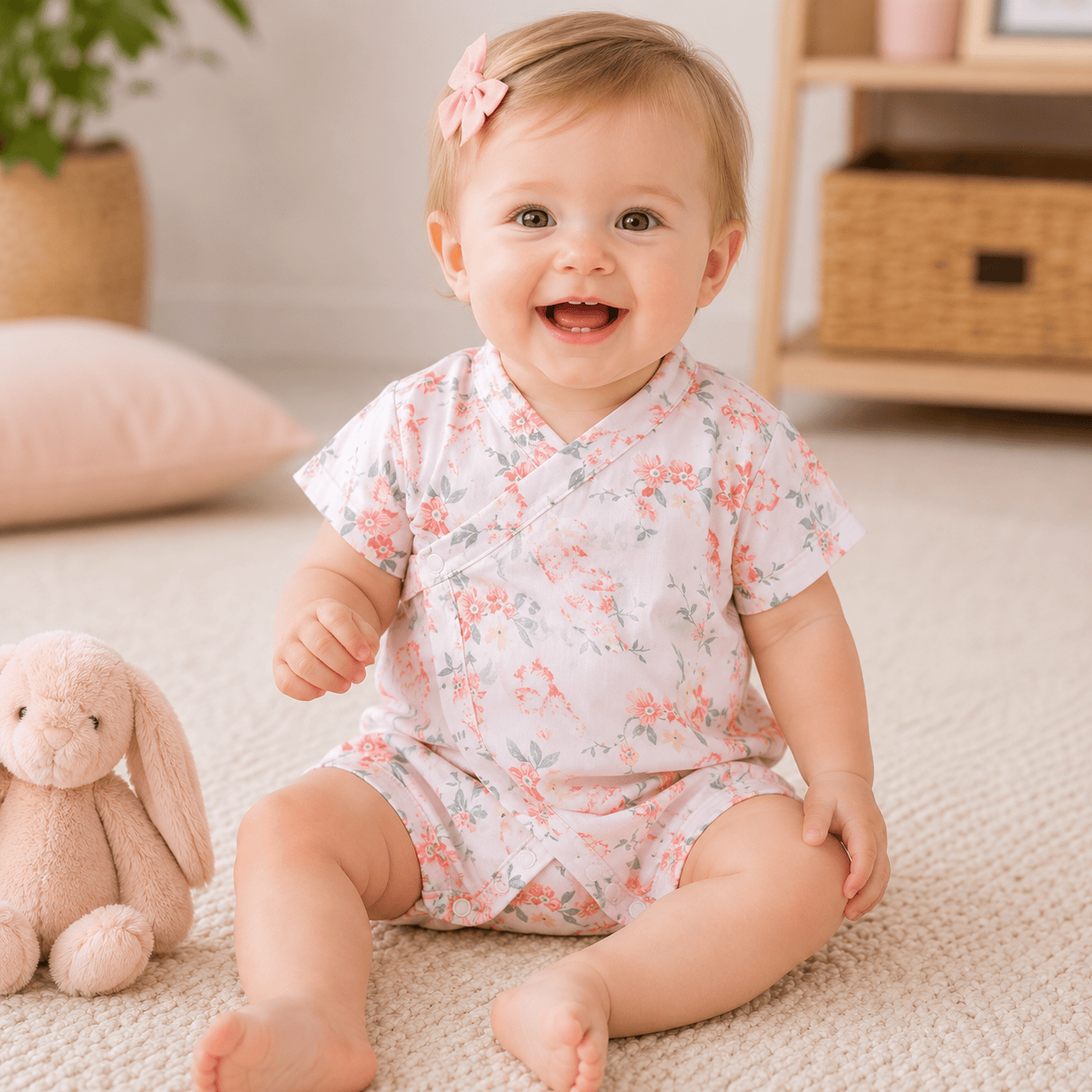 Baby Double Layer Muslin Kimono Onesie