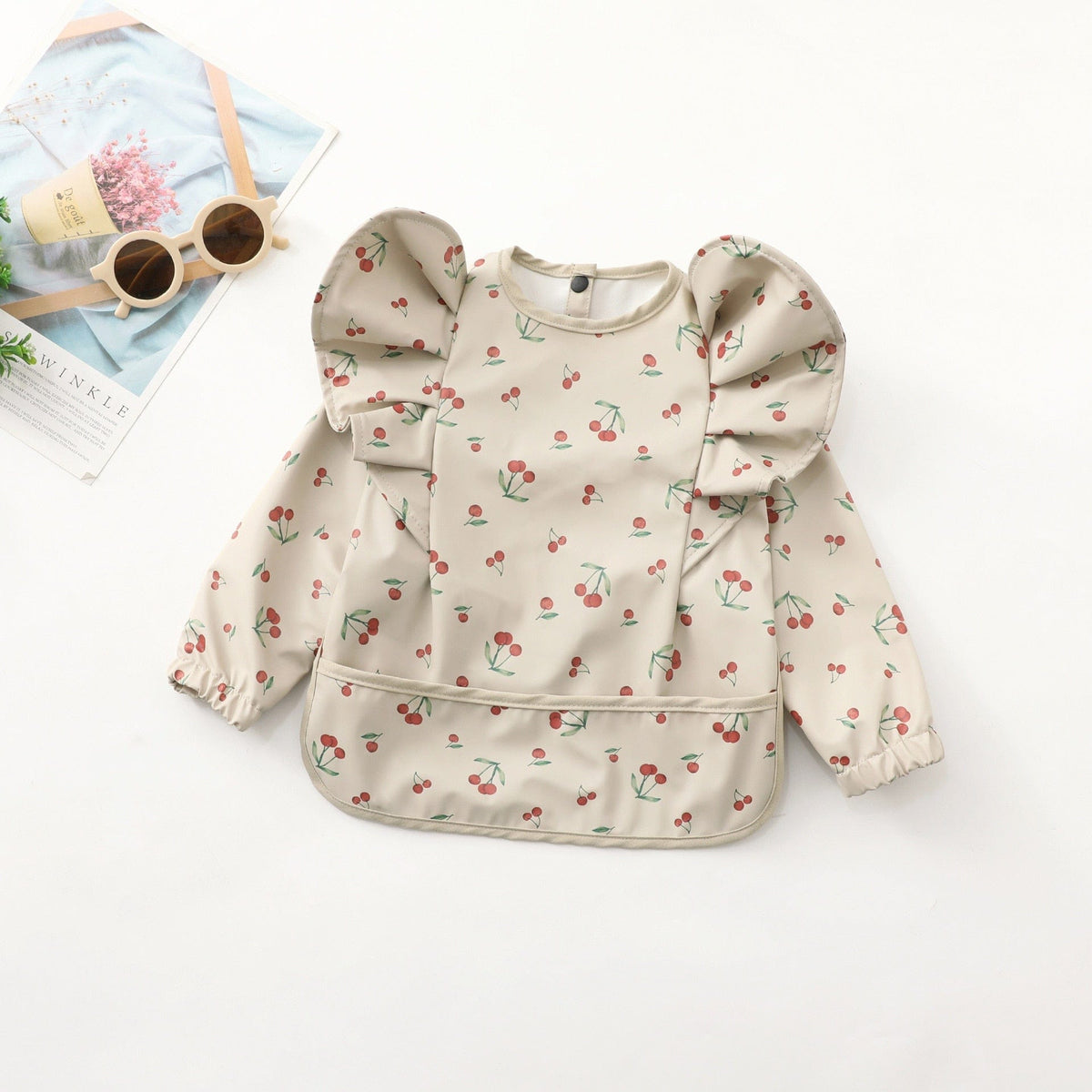 Wings cherry sandy / S(6-12M) Baby Feeding Bibs