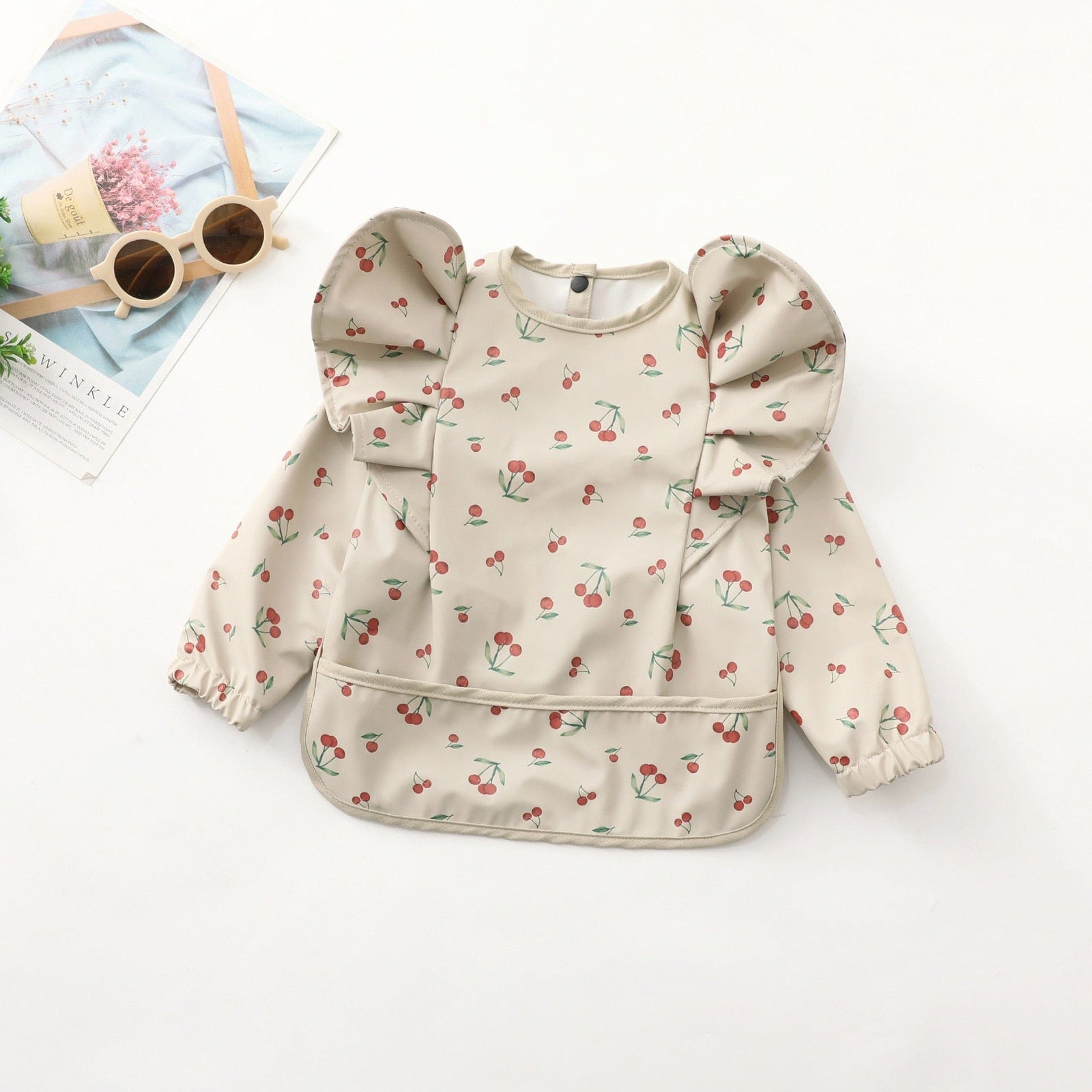 Wings cherry sandy / S(6-12M) Baby Feeding Bibs