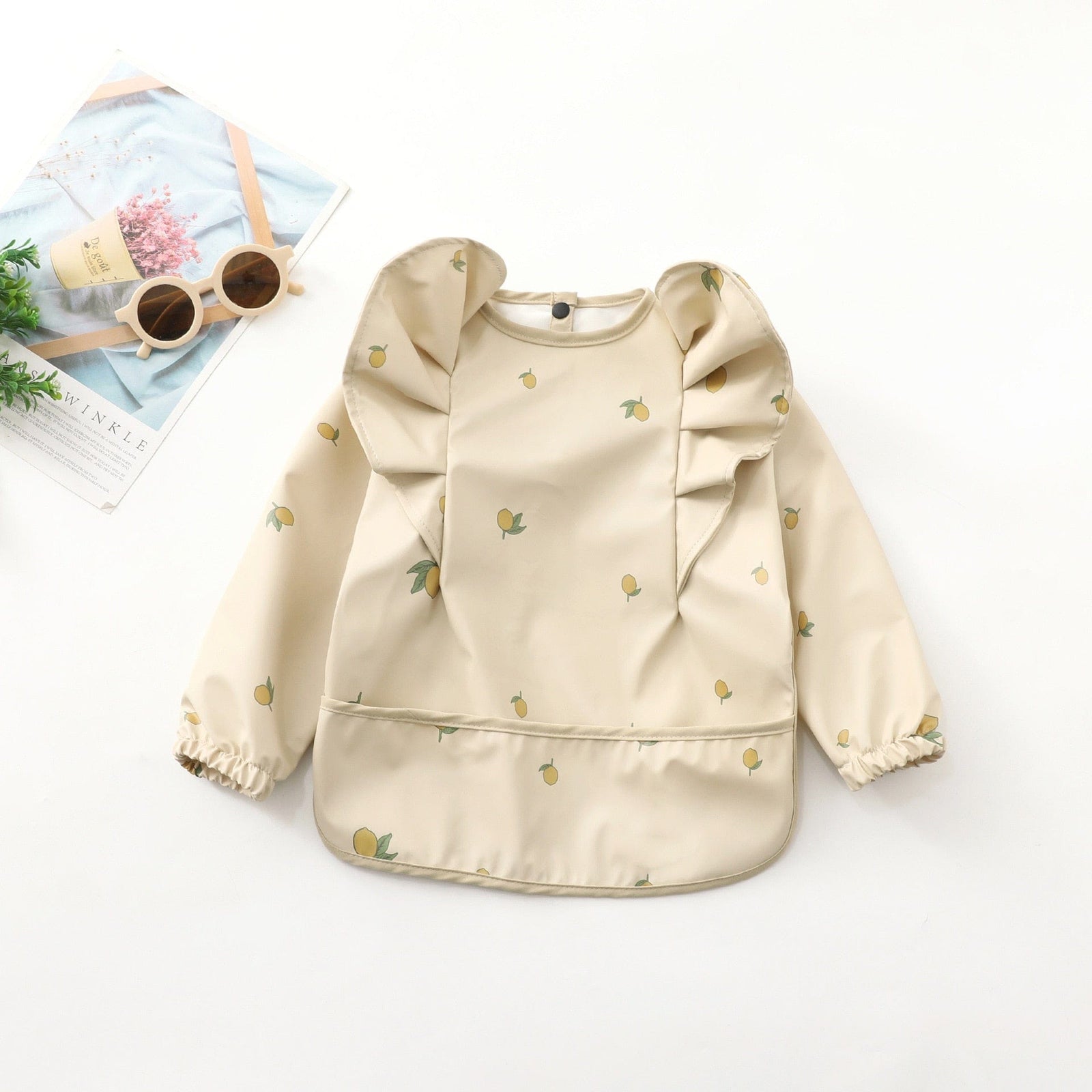 Wings lemon / S(6-12M) Baby Feeding Bibs