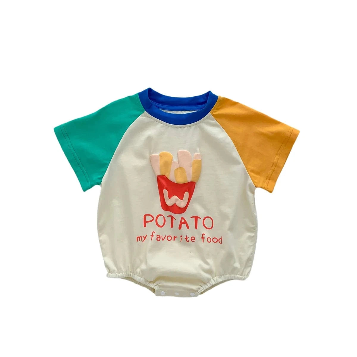 Boy's Clothing Khaki / 3-6M Baby French Fries Romper
