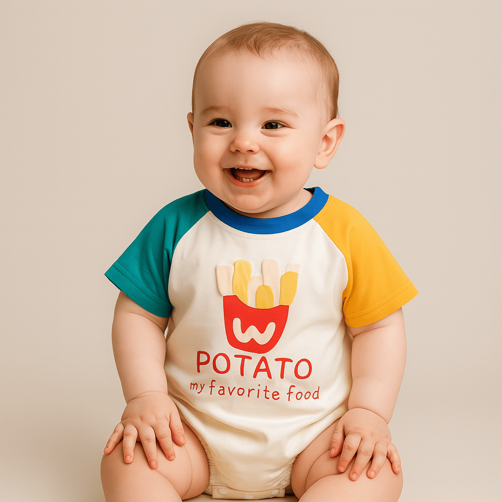 Boy's Clothing Baby French Fries Romper