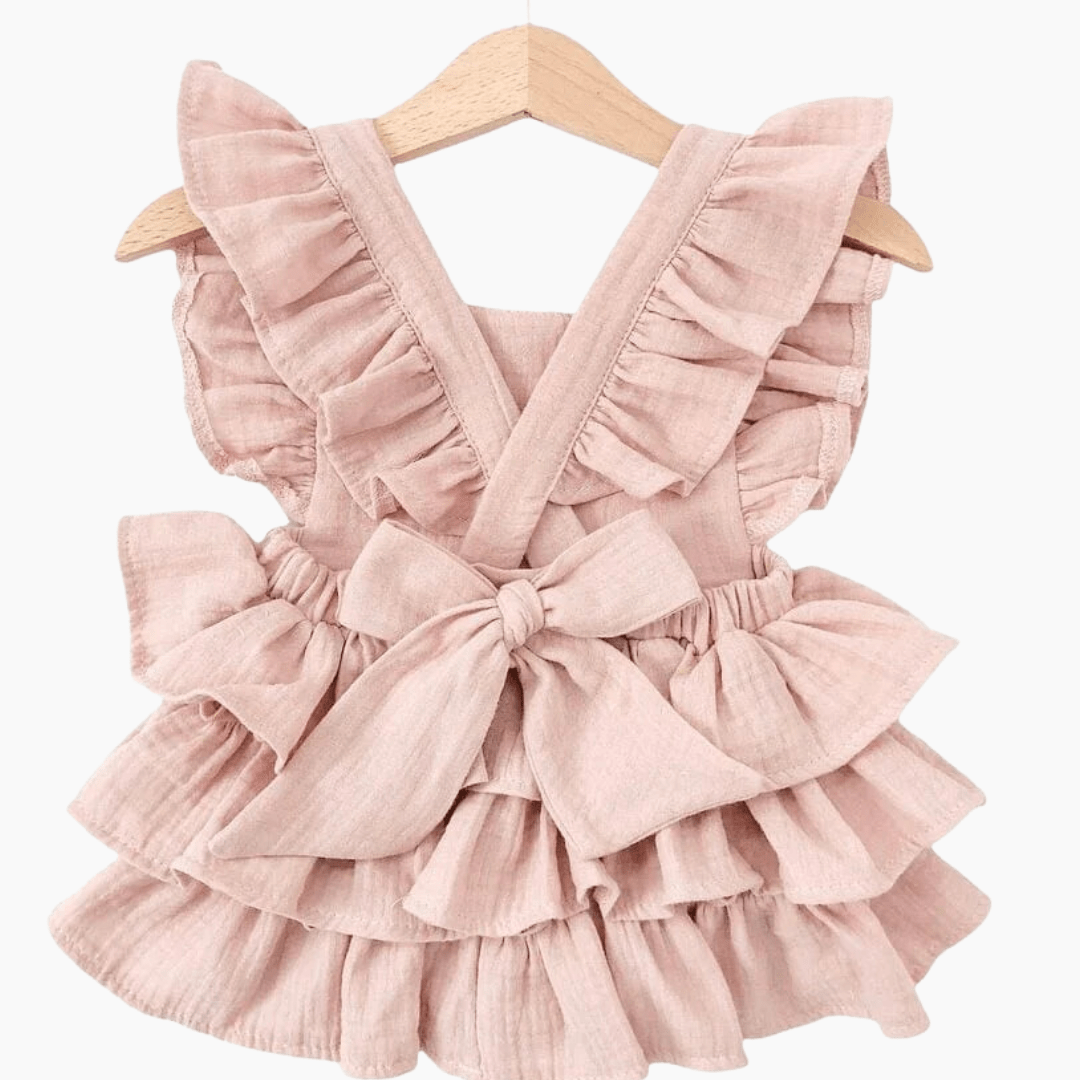 0 Baby Girl Criss-Cross Romper