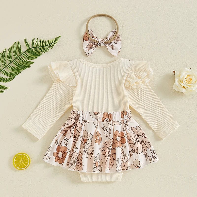 Baby Girl Fall Bodysuit Dress