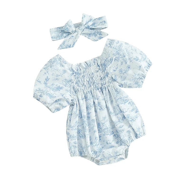 Baby Girl Floral Bodysuit with Headband