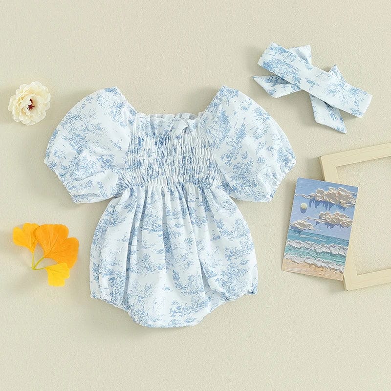 Baby Girl Floral Bodysuit with Headband