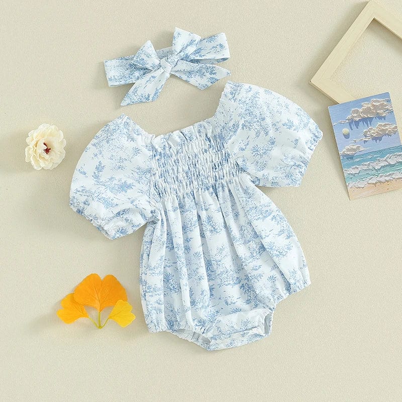 Baby Girl Floral Bodysuit with Headband