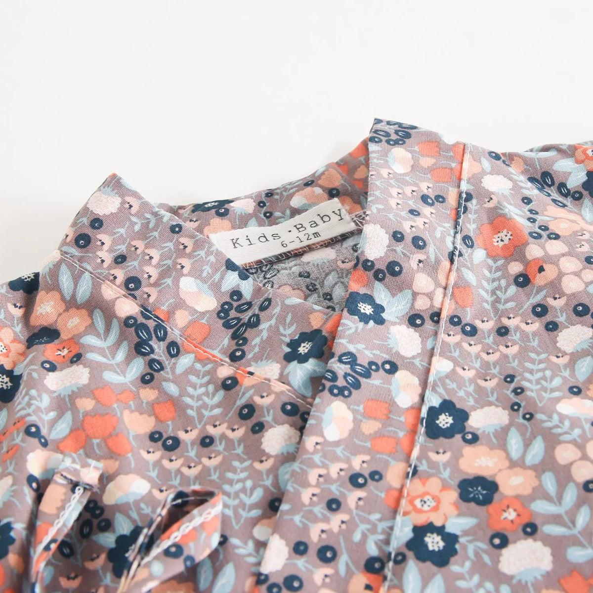 Baby Girl Floral Cotton Kimono Bodysuit Romper