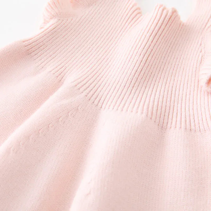 Baby Girl Flutter Sleeve Knit Dress