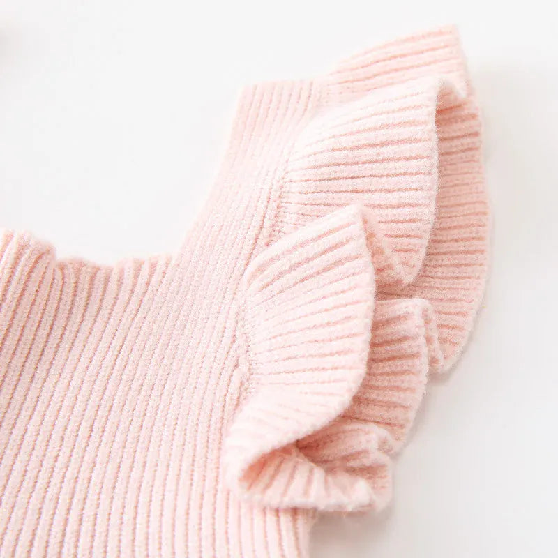 Baby Girl Flutter Sleeve Knit Dress