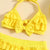 Baby Girl Ruffle Bikini Set with Hat