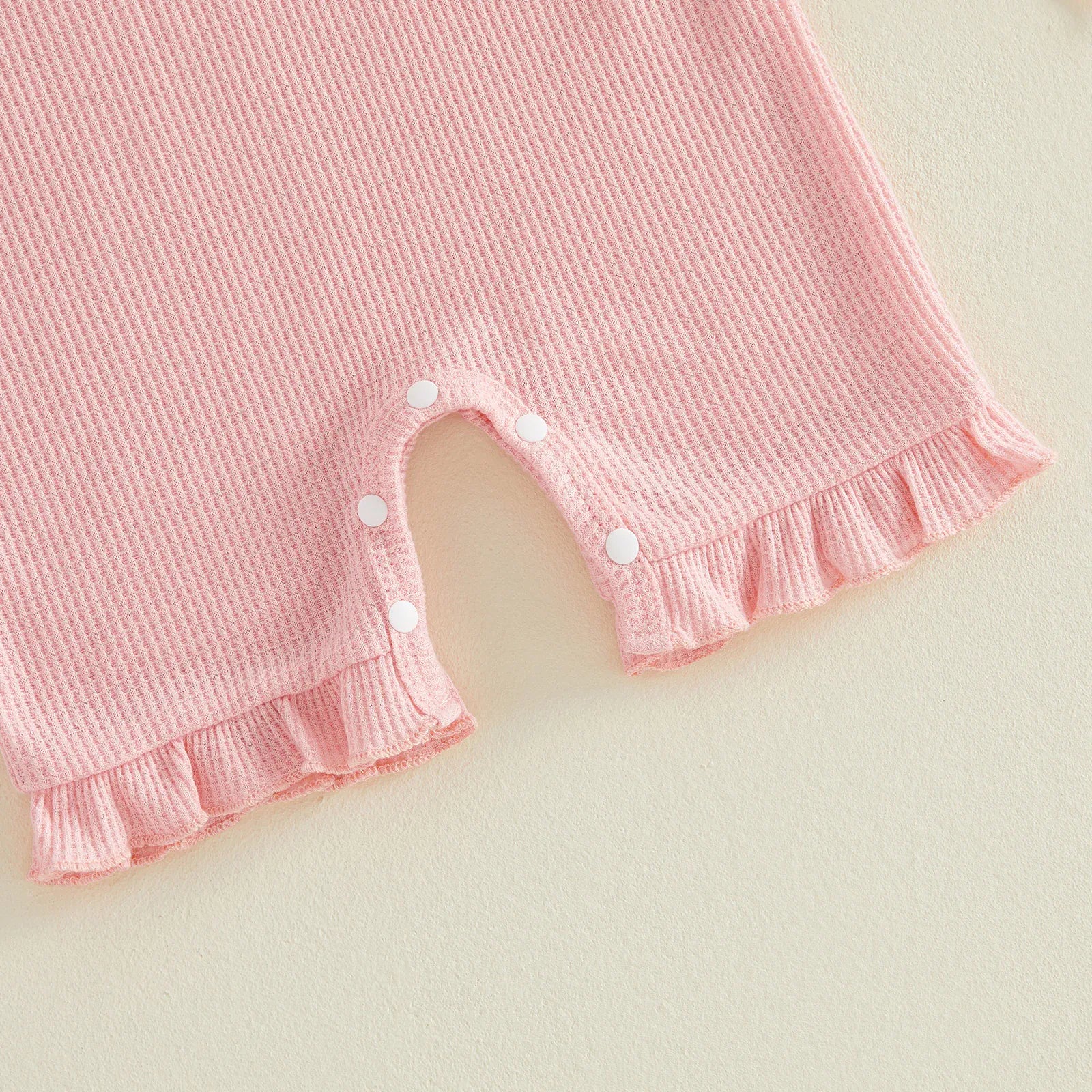 Baby Girl Ruffle Bow Embroidery Cotton Romper & Headband Set