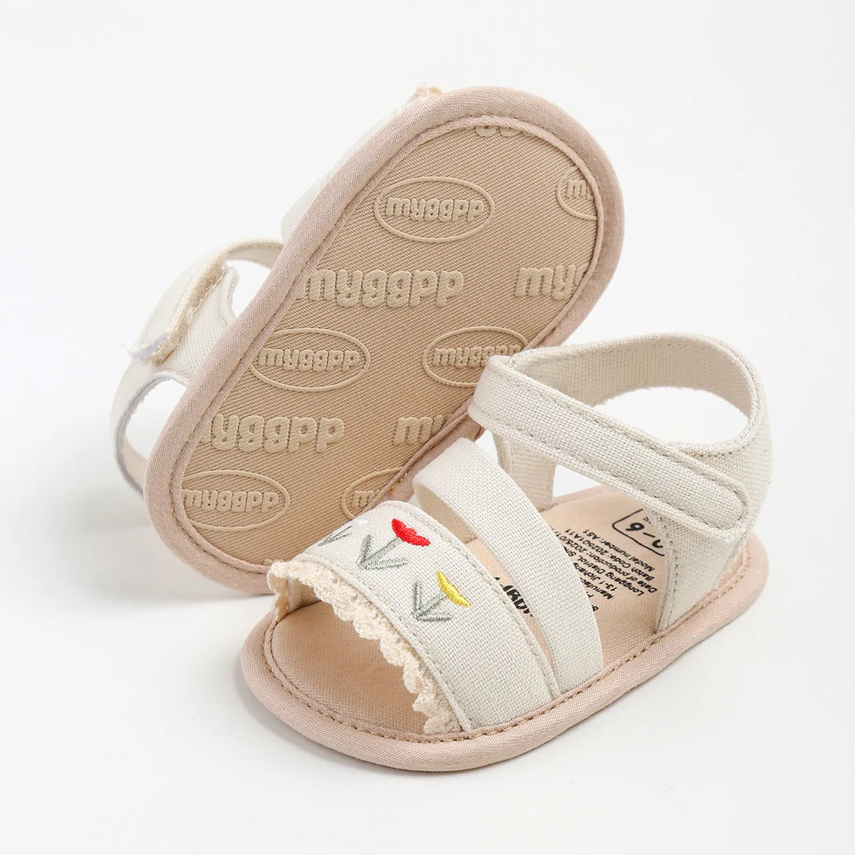 Baby Girl Satin Bow Floral Closed Back Support Sandals