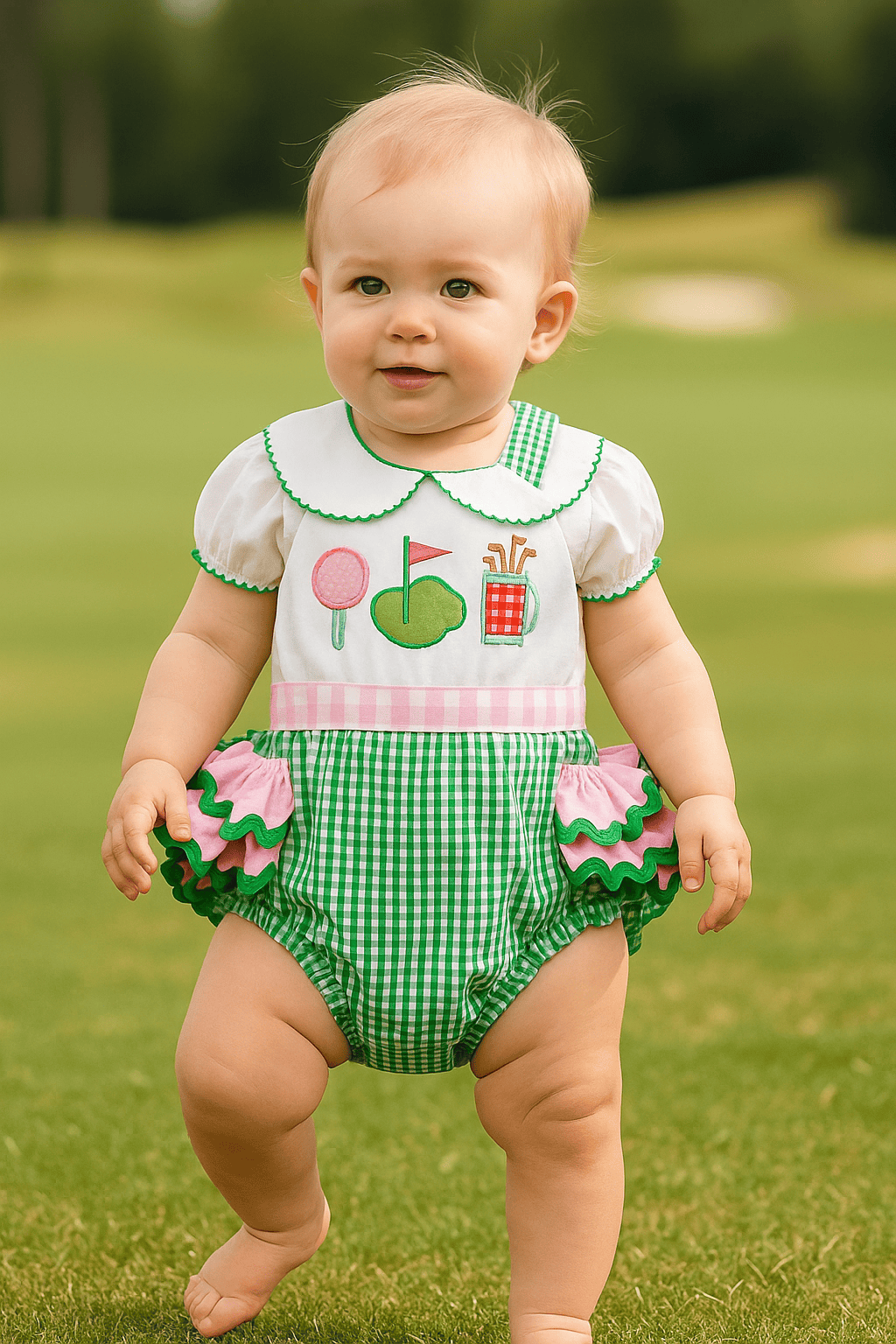 Baby Girl Summer Golf Romper