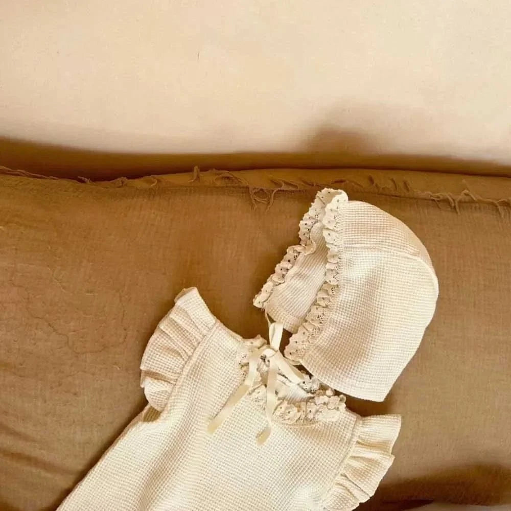 Baby Girl Summer Romper with Hat