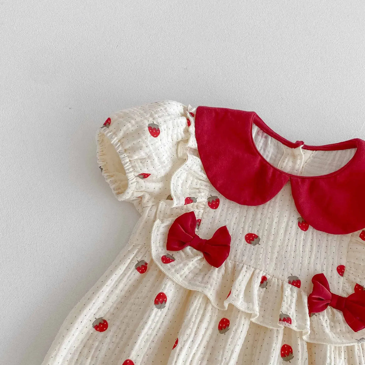 Baby Girl Sweet Strawberry Print Romper
