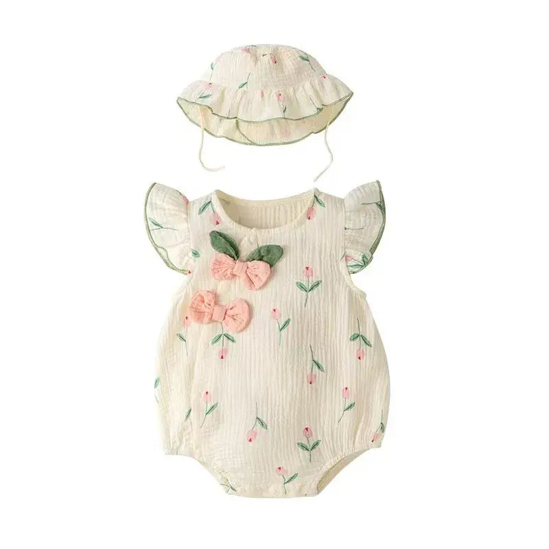 Baby Girl Tulip Romper Set