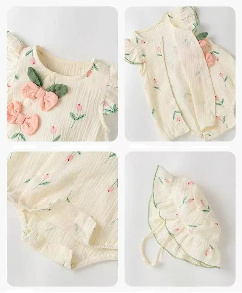 Baby Girl Tulip Romper Set