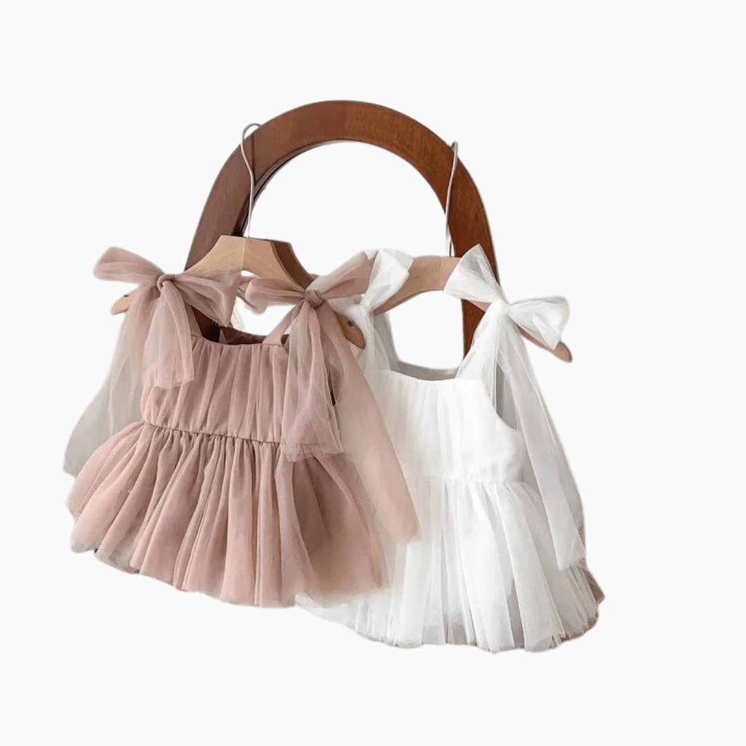 Baby Girl Tulle Dress with Bow