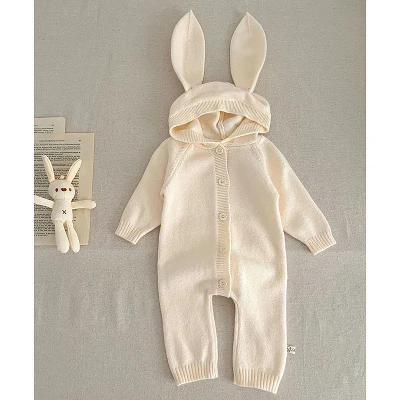 Baby Knitted Hooded Romper