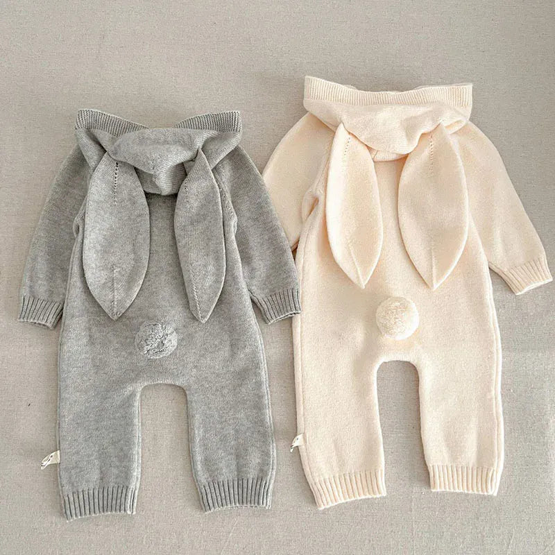 Baby Knitted Hooded Romper