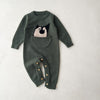 Dog / 0-6M 66cm Baby Knitted Jumpsuit Cotton