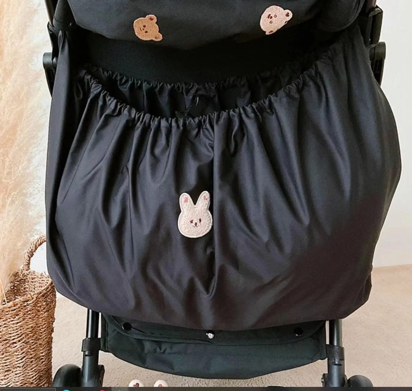 Black rabbit Baby Milk Bottle Diapers Pouch