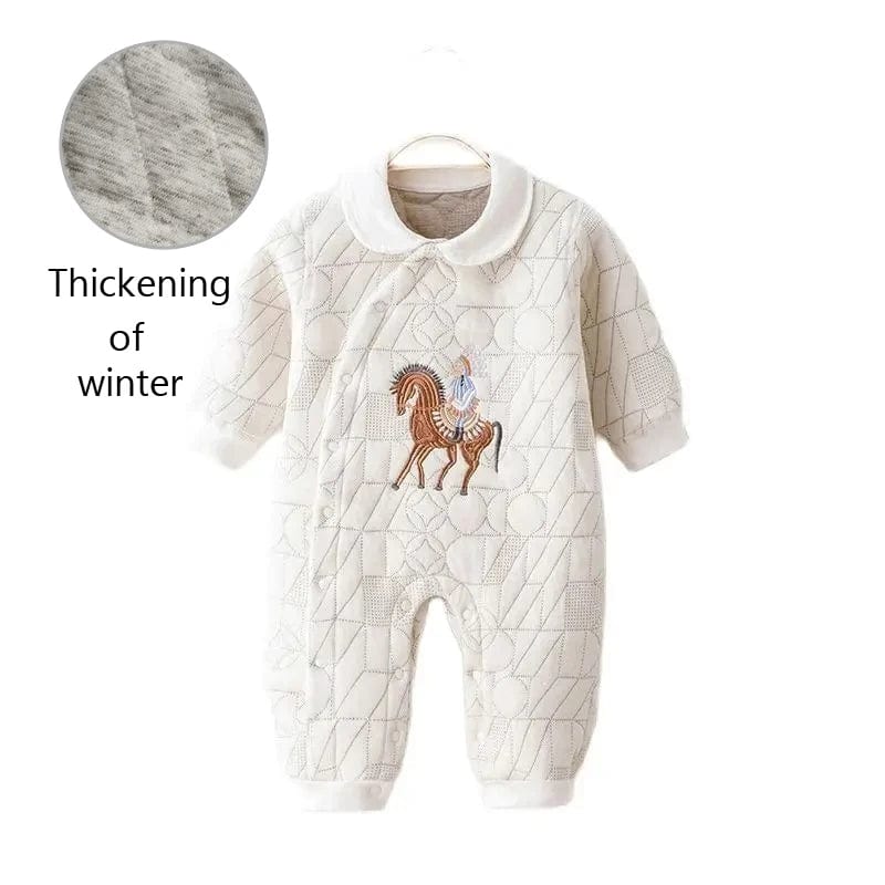 WHITE / 0-3M Baby Romper