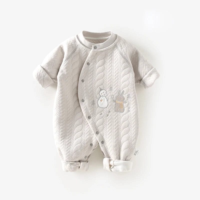 snowman grey / 0-3M Baby Romper