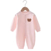 Pink / 0-3M Baby Romper Solid Color