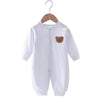 Blue / 0-3M Baby Romper Solid Color