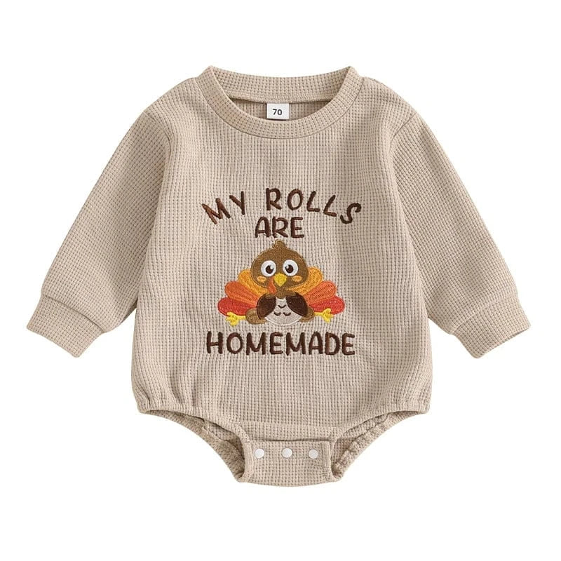 Khaki / 3-6M Baby Thanksgiving Romper
