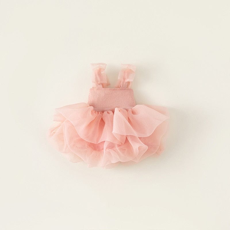 pink infant tutu dress Nowborn Baby Girls Fluffy Pettikirt Tutu Dress Crochet Tube with Flower