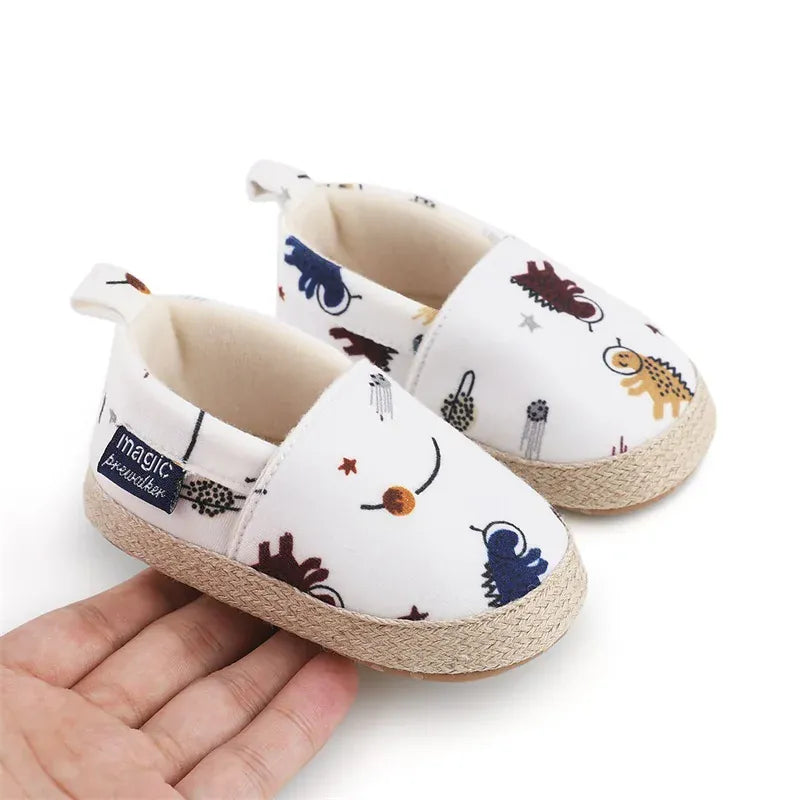 Baby Unisex Dinosaur Print Slip-On First Walker Shoes