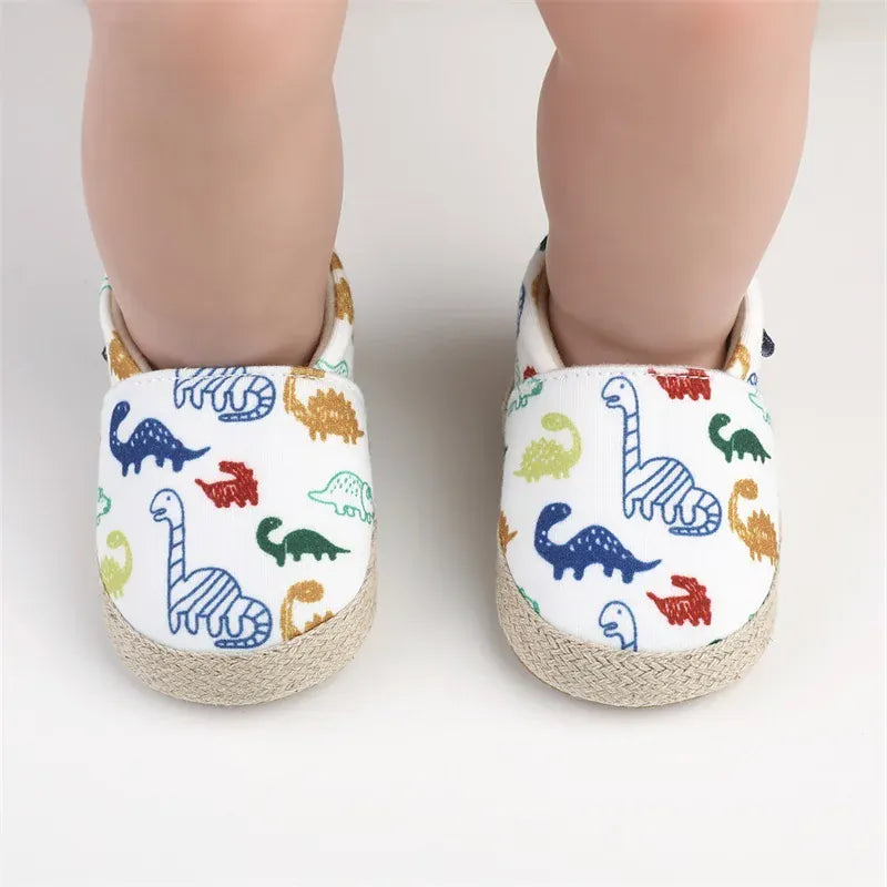 Baby Unisex Dinosaur Print Slip-On First Walker Shoes