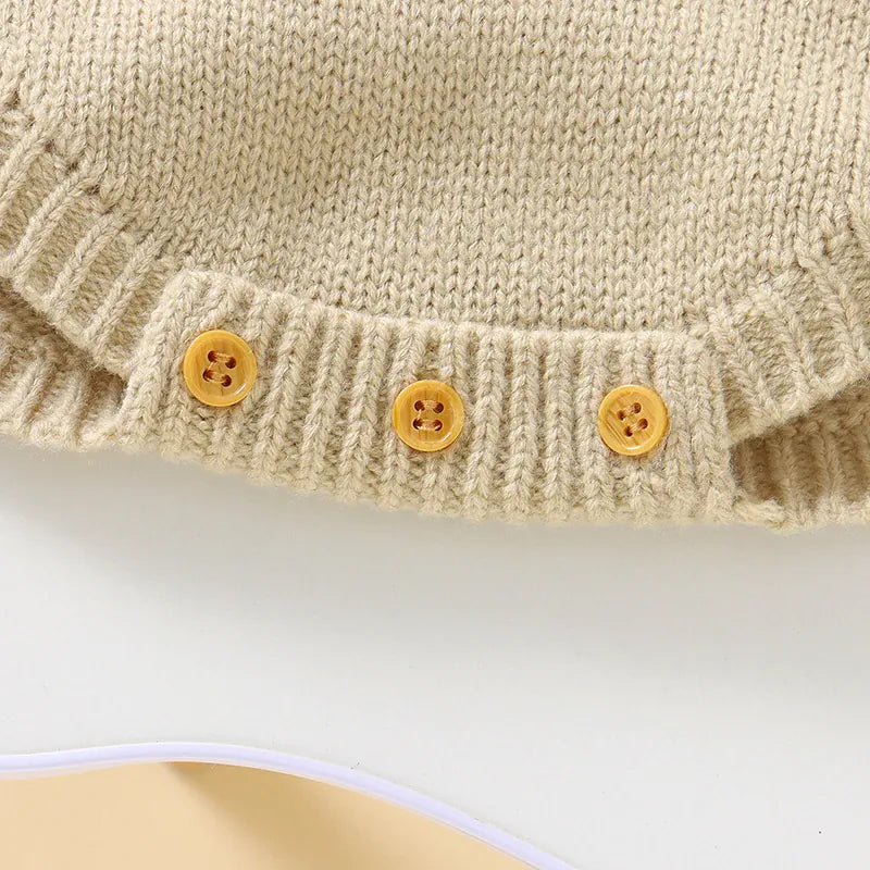 Baby Unisex Solid Knit Sleeveless Bodysuit & Hat 2-Piece Set