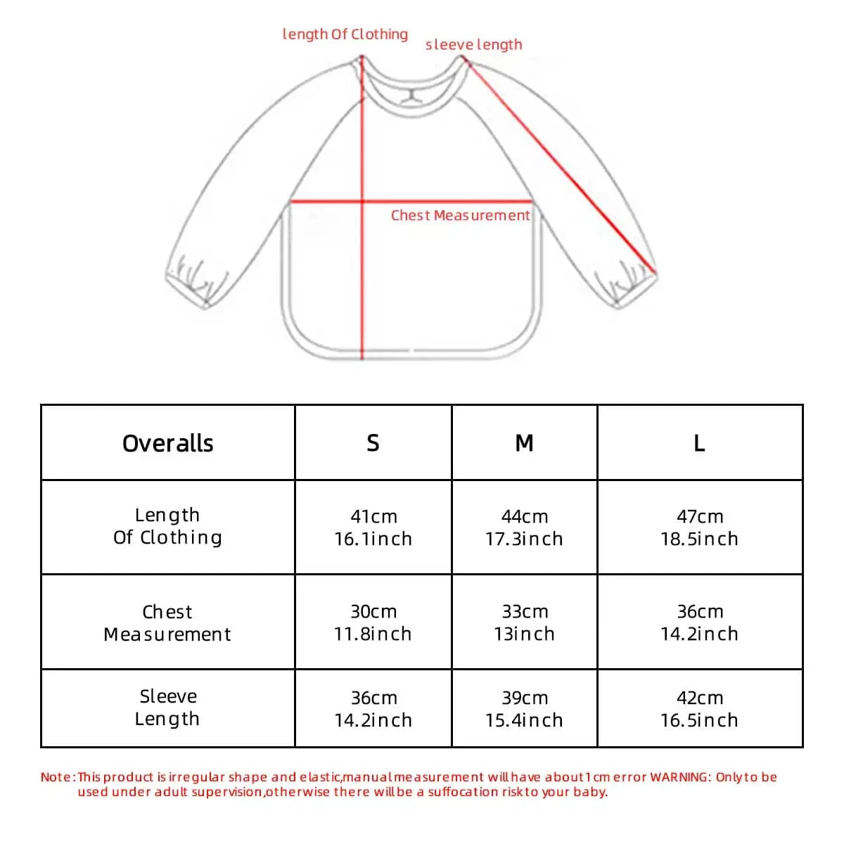 Baby Waterproof Long Sleeve Bib