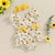 Backless Daisy Print Baby Romper
