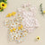 Backless Daisy Print Baby Romper